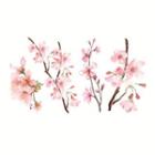 Flower Print Waterproof Temporary Tattoo Pink - One Piece