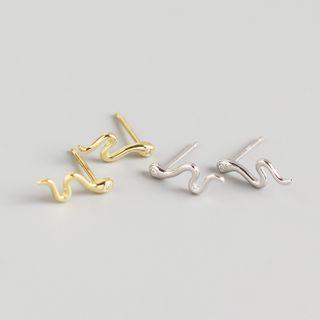 925 Sterling Silver Snake Earring