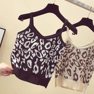 Leopard Print Knit Tank Top
