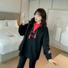 Mock Two-piece Frog-buttoned Hoodie