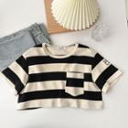 Striped Short-sleeve T-shirt Black & White - One Size