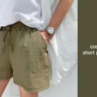 Drawcord-waist Nylon Shorts