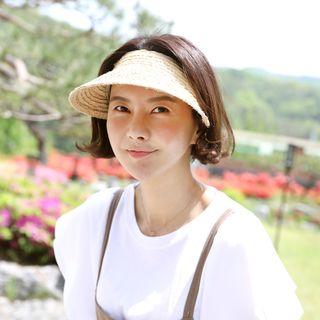 Woven Sun Hat Beige - One Size