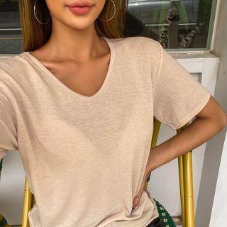 V-neck T-shirt In 11 Colors