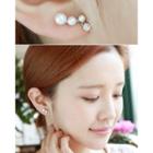 Triple Faux-pearl Stud Earrings
