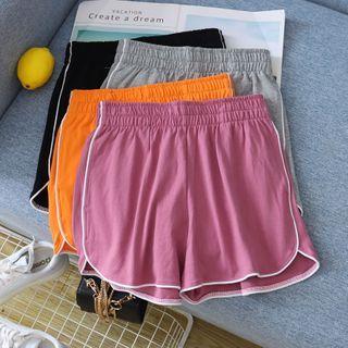 Piped Wide-leg Swearshorts
