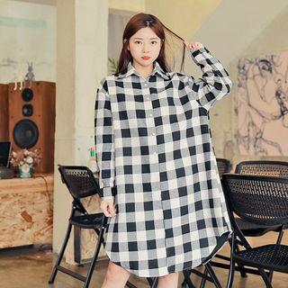 Gingham Loose-fit Shirtdress