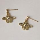 Angel Alloy Dangle Earring B-560 - 1 Pair - Gold - One Size
