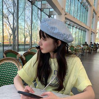 Plaid Design Beret