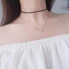 Bead & Bar Pendant Sterling Silver Necklace 1 Pc - Silver - One Size