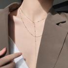 Layered Alloy Necklace 1 Pc - Necklace - Gold - One Size