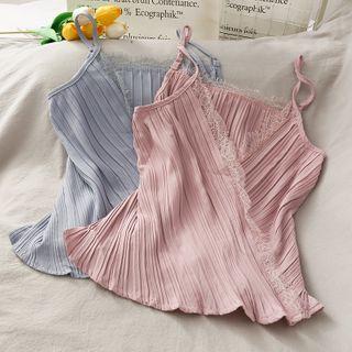 Lace-trim Wrapped Camisole Top
