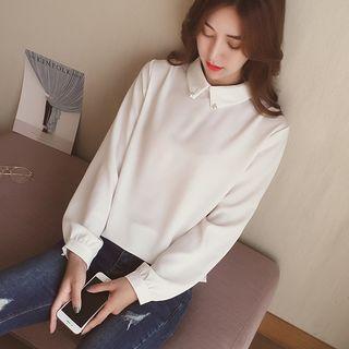 Faux Pearl Blouse