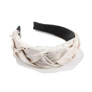 Rhinestone Braided Fabric Headband