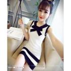 Tie-neck Knit Dress