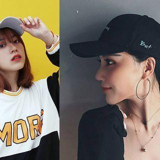 Letter Baseball Cap Pink - One Size