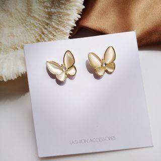 Cat Eye Stone Butterfly Earring