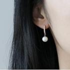 Freshwater Pearl Rhinestone Alloy Dangle Earring 1 Pair - White - One Size
