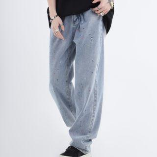 Color Splash Straight Leg Jeans