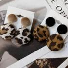 Leopard Print Disc Dangle Earring