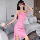 Spaghetti Strap Chained Bodycon Dress