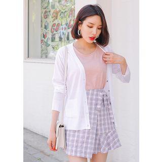 Plus Size - V-neck Lightweight Cardigan