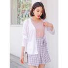 Plus Size - V-neck Lightweight Cardigan