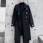 Asymmetrical Button-up Trench Coat