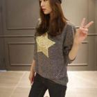 Long-sleeve Sequin Star T-shirt
