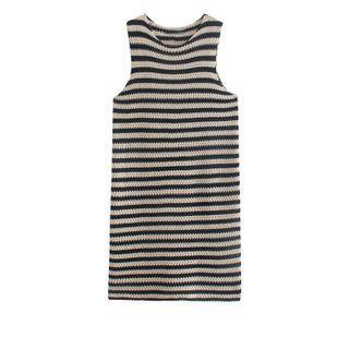Sleeveless Striped Knit Mini Dress