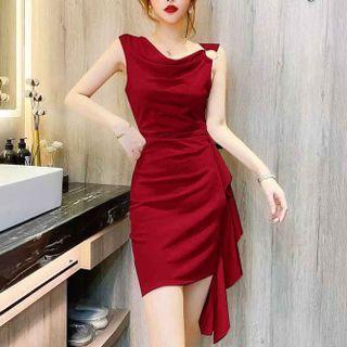 Asymmetrical Sleeveless A-line Dress
