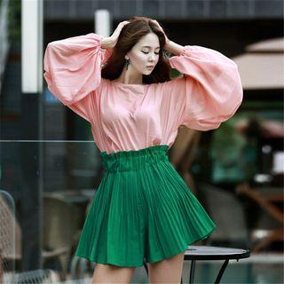 Lantern Sleeve Plain Top