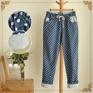 Dotted Drawstring Pants