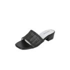 Woven-band Block-heel Mules