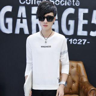 Lettering Round Neck Pullover
