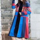 Printed Open-front Coat Multicolor - One Size