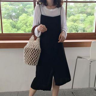 Spaghetti Strap Asymmetric Dress As Shown In Figure - One Size