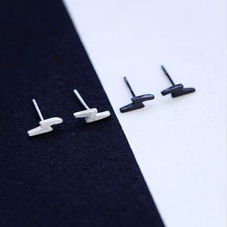 925 Sterling Silver Lightning Ear Stud