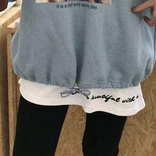 Plain Leggings Blue - One Size
