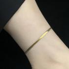 Stainless Steel Anklet Gold - One Size