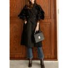Capelet Long Trench Coat With Belt