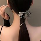 Rose Hair Clip Silver - One Size