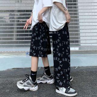 Lettering Wide-leg Pants / Shorts