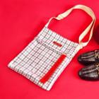 Plaid Tote Bag Gray - One Size