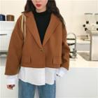 Mock Two-piece Buttoned Coat