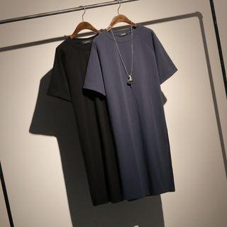 Short-sleeve Split Midi T-shirt Dress
