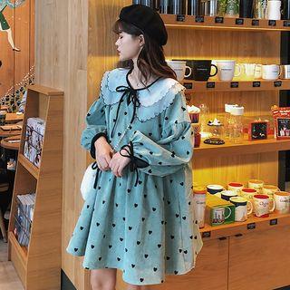 Heart Long-sleeve A-line Dress