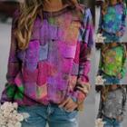 Round Neck Paneled Sweatshirt