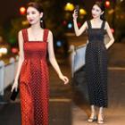 Sleeveless Polka Dot Wide-leg Cropped Jumpsuit
