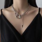 Stainless Steel Heart Necklace 1 Pc - Stainless Steel Heart Necklace - One Size